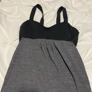 Lululemon No Limits tank top with built in Power Y Flow Bra